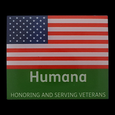 Humana Honoring and Serving Veterans offset print pin